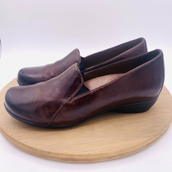 Dansko Shoes Womens 6.5 37 Brown Leather Comfort Flats Minimalist - Picture 4 of 12